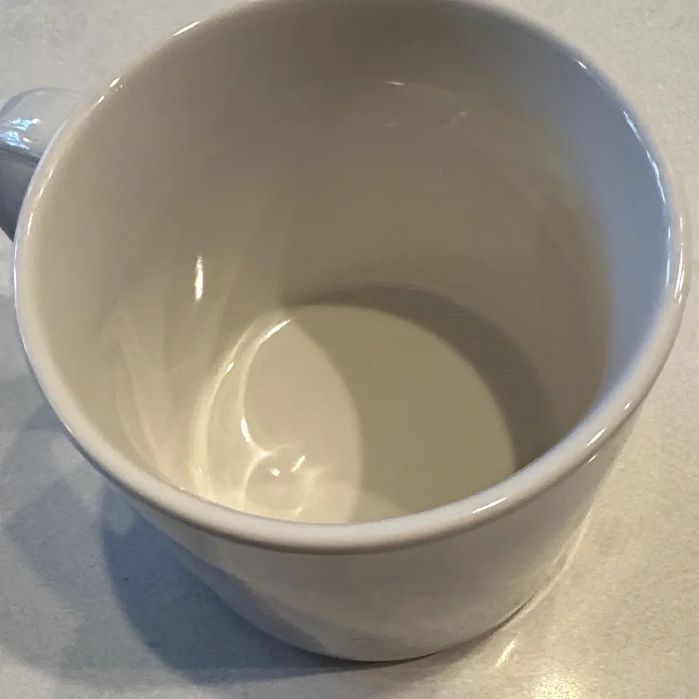 Williams Sonoma White Mug with H Gold Letter monogrammed